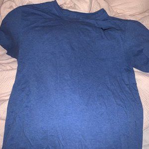 Mens Blue Nike Work out dry fit shirt